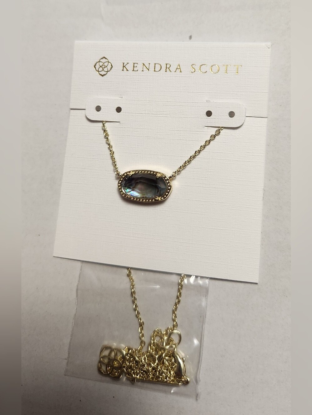 KENDRA SCOTT, BLUE NECKLACE,, (LIKE RAINBOW COLORS), GOLD TONE, NEW